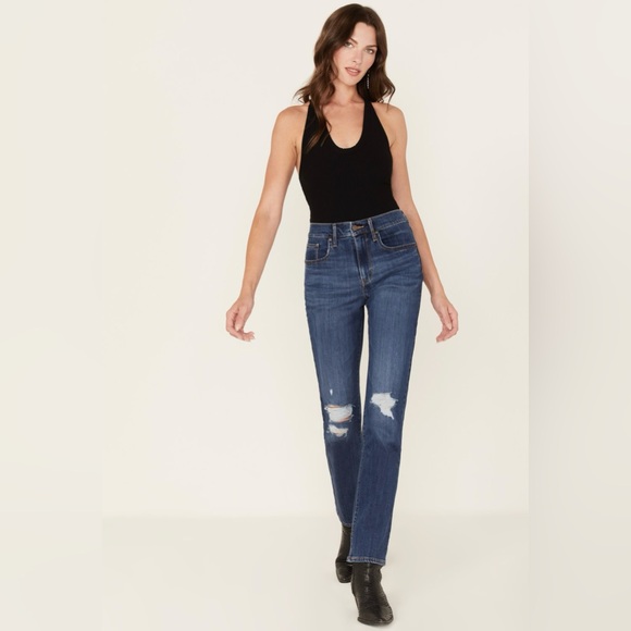 Levi's 724 High Rise Straight Distressed Jeans W25 - Picture 1 of 10